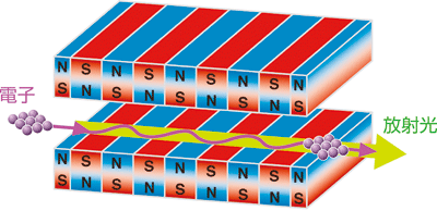図1．（B）アンジュレータからの放射光